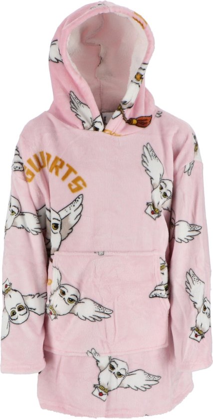 Harry Potter Hoodie Fleece deken, Hedwig - Kind - One Size van Harry Potter
