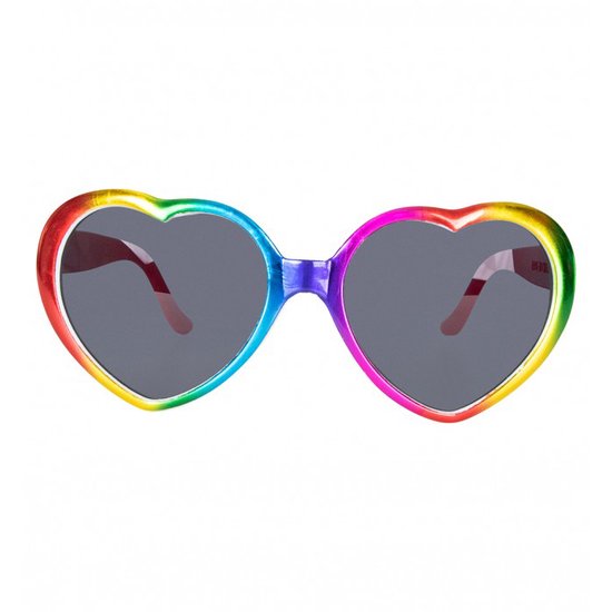 Hartjes zonnebril - Festival bril - Rave bril - Glasses - Pride - Regenboog van Hart