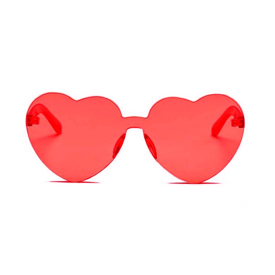 Hartjes zonnebril - Festival bril - Rave bril - Glasses - Rood van Hart