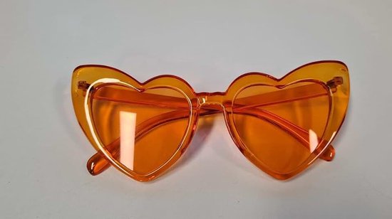 - Hartjes Zonnebril - Oranje Feestbril - Carnaval - Verkleden - van Heble®