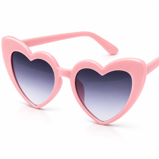 Hartjes Zonnebril Roze | Hartvormige Zonnebril | Hartjes Bril | Dames Zonnebril | Festival Bril | Feestbril | Vrijgezellenfeest | Bachelorette Party | Carnaval | Bruiloft | Rave Bril | Retro Bril | Unisex