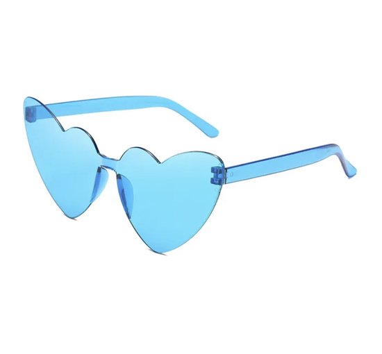 Hartjes Zonnebril - Unisex - Festival Bril - Blauw van Hart