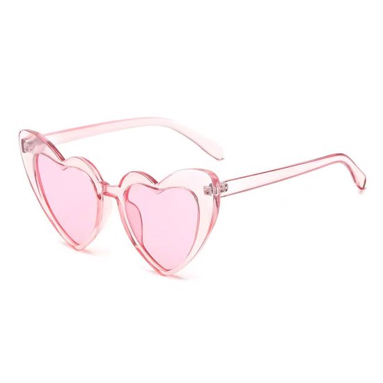 Hartjes zonnebril - Zonnebrillen - Festival bril - Rave bril - Glasses - Dik montuur - Roze van Hart