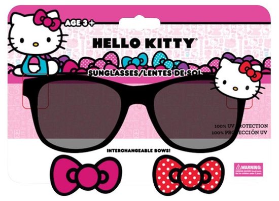 Hello Kitty Zonnebril Junior Zwart/rood/roze One-size 3-delig van Hello Kitty