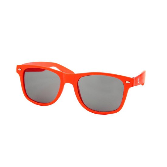Heren Zonnebril - Dames Zonnebril - Gekleurde Zonnebril - Oranje - Koningsdag - Zwart Glas - UV400 van Merkloos