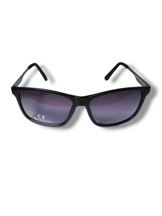 Heren Zonnebril- zwart zilver - softtouch injected pc - inclusief brillen etui van Visionxr