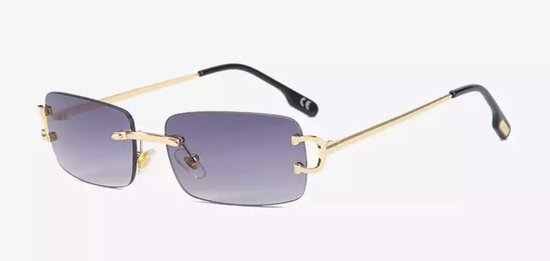 Heren zonnebrillen - Gold Gray Blue - Dames zonnebrillen - Sunglasses - Luxe design - U400 protection - HD van Merkloos