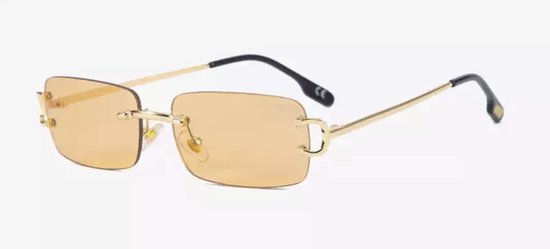 Heren zonnebrillen - Gold Light Orange - Dames zonnebrillen - Sunglasses - Luxe design - U400 protection - HD van DEPHNIE.