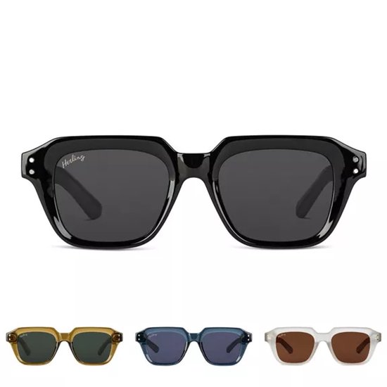 Herling - Jensen - Zonnebril - Infinity Black - Unisex - UV400-bescherming - Inclusief Luxe Etui van Herling - Jensen