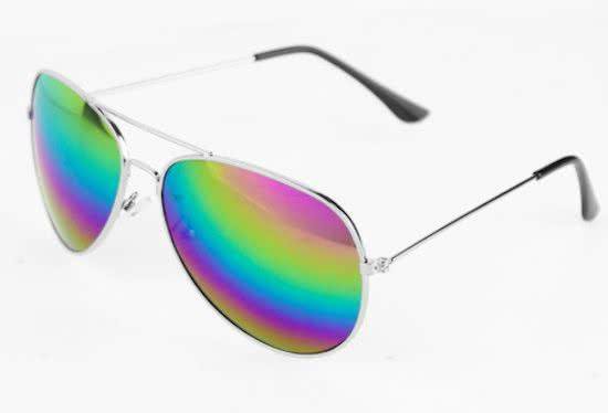 Hidzo Kinder Zonnebril piloten zonnebril Zilver - UV 400 - In brillenkoker van HI