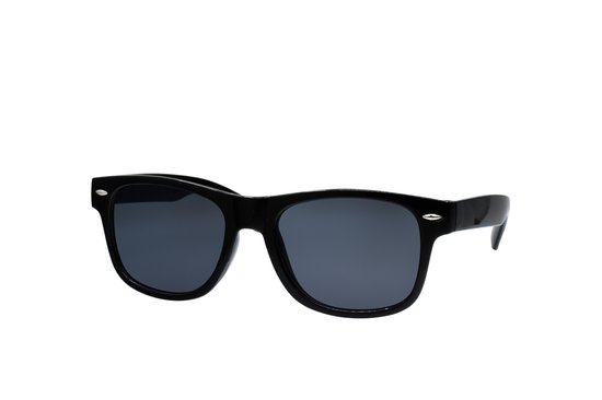 Hidzo Kinder Zonnebril Wayfarer Zwart - UV 400 - Zwarte Glazen van Hidzo