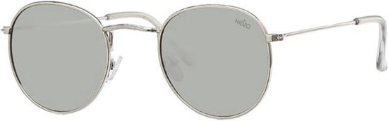 Hidzo Ronde Zonnebril Zilver - UV 400 - Zilvere Glazen van HI