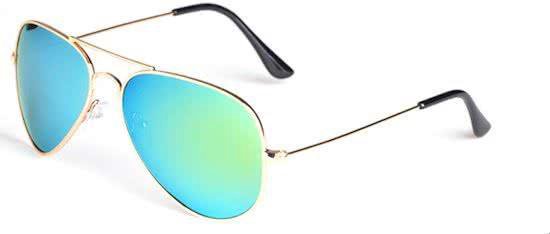 Hidzo Zonnebril Aviator Goud - UV 400 - In brillenkoker van HI