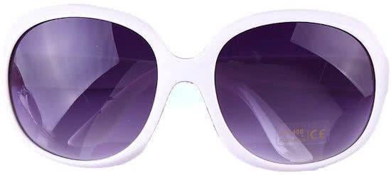Hidzo Zonnebril Butterfly Wit - UV 400 - In brillenkoker van HI