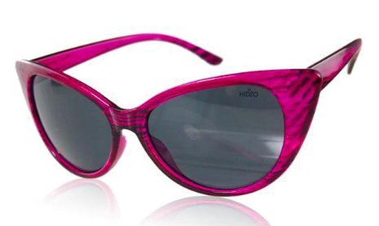 Hidzo Zonnebril Cat Eye Zwart - UV 400 - In brillenkoker van HI