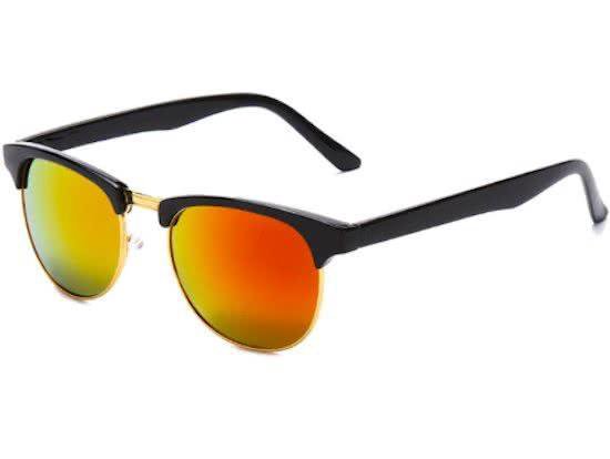 Hidzo Zonnebril Half Frame Zwart - UV 400 - In brillenkoker van HI