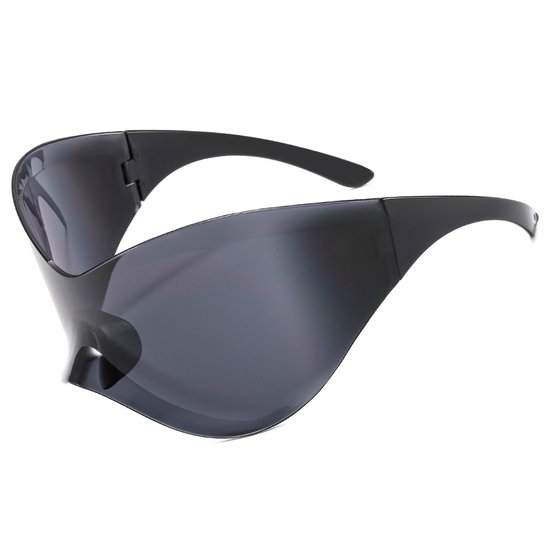 Hip-hop Retro Futuristische Zonnebril – Oversized Punk Sportzonnebril – Cool & Modern Design voor Dames & Heren van Merkloos