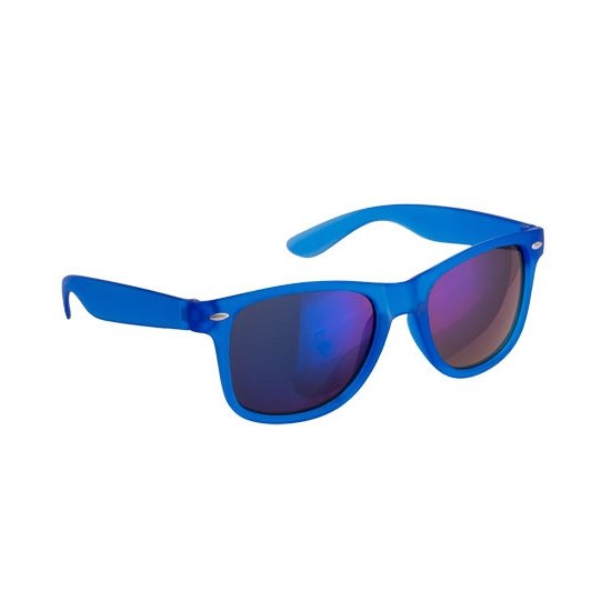 Hippe zonnebril blauw met spiegelglazen van HI