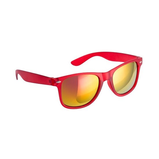 Hippe zonnebril rood met spiegelglazen van HI