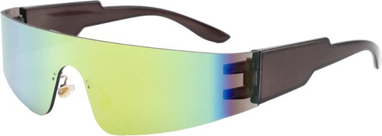 ICCLUB - Rave Bril - Festival Bril - Spiegelglas - Y2K - Techno Bril - Unisex - Kleurrijk - Chrome van ICCLUB