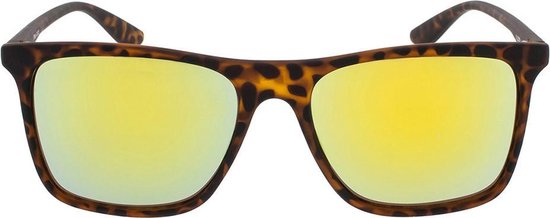 Icon Eyewear Zonnebril BLITZ - Mat tortoise montuur- Goud spiegelende glazen van Icon Eyewear