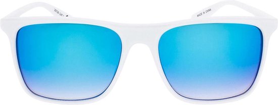 Icon Eyewear Zonnebril BLITZ - Mat wit montuur - Blauw spiegelende glazen van Icon Eyewear