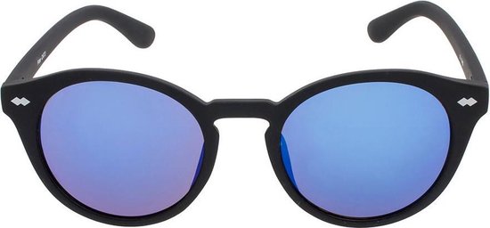 Icon Eyewear Zonnebril JAQUIM  - Mat zwart montuur - Blauw spiegelende glazen van Icon Eyewear