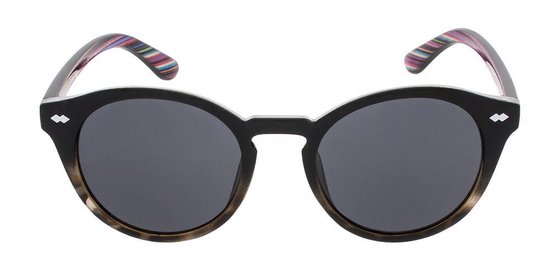Icon Eyewear Zonnebril JAQUIM - Zwart montuur met print aan de binnenkant - Grijze glazen van Icon Eyewear