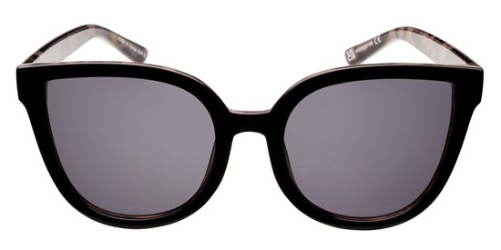 Icon Eyewear Zonnebril LEONORA - Zwart met Licht Tortoise montuur - Grijze glazen van Icon Eyewear