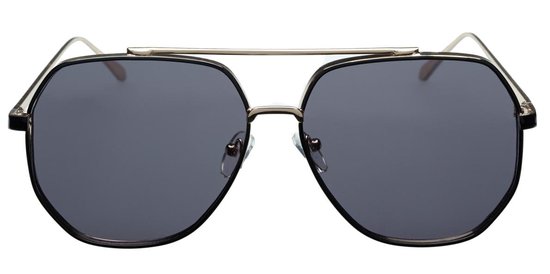 Icon Eyewear Zonnebril T-HEADS - Goudkleurig met zwart montuur  - Grijze glazen van Icon Eyewear