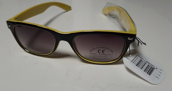 icon eyewear - zonnebril - zwart geel - design - zonnenbril - total UV protection - filtercategorie 2 van Icon Eyewear