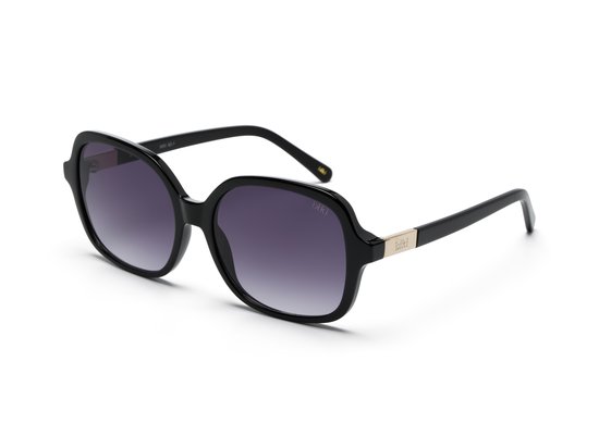 IKKI MADELEINE 92-1-black-dark grey Dames Zonnebril - Handgemaakt - Plantaardig Acetaat van Merkloos