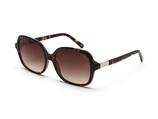 IKKI MADELEINE 92-2-darkturtle-gradientbrown Dames Zonnebril - Handgemaakt - Plantaardig Acetaat van Merkloos