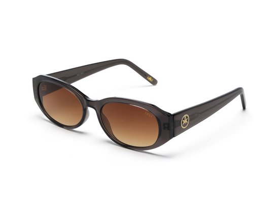 IKKI TAUNT69-4 dark grey-gardient brown Dames Zonnebril - Handgemaakt - Plantaardig Acetaat