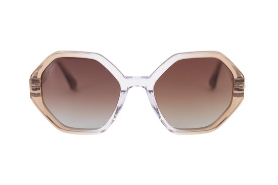 Jackie L Amiens JL-0682B Crystal Cappuccino - Bruin dégradé TAC polarised van Merkloos