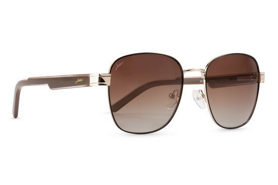 Jackie L Angers ZO-0274A goud-zwart - bruin dégradé polarised TAC - UV400 van Jackie L