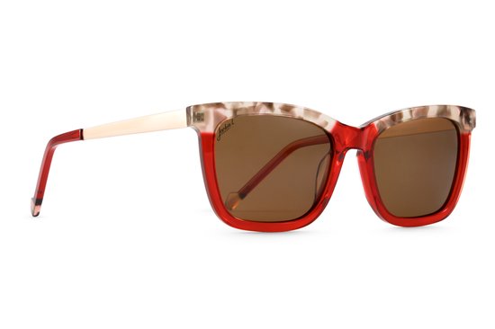 Jackie L Annecy ZO-0265B rood-bruin havana - bruin polarised TAC – UV400 van Jackie L