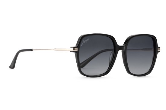 Jackie L Cannes ZO-0255A zwart-gloss - grijs dégradé polarised TAC - UV400 van Jackie L