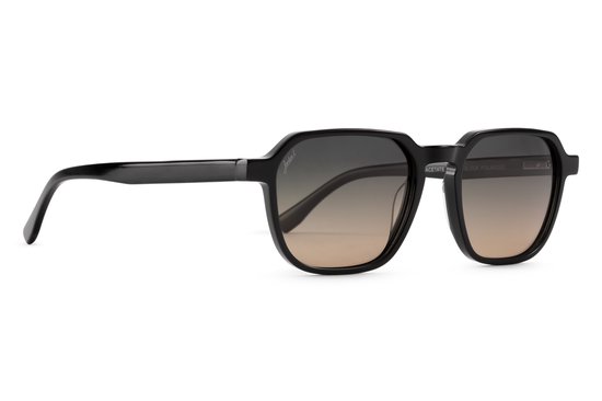 Jackie L Valence ZO-0272B shiny zwart – grijs-bruin polarised TAC – UV400