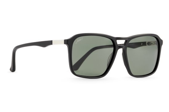 Jackie L zonnebril Reims ZO-0252A acetaat mat zwart - lens TAC groen van Merkloos