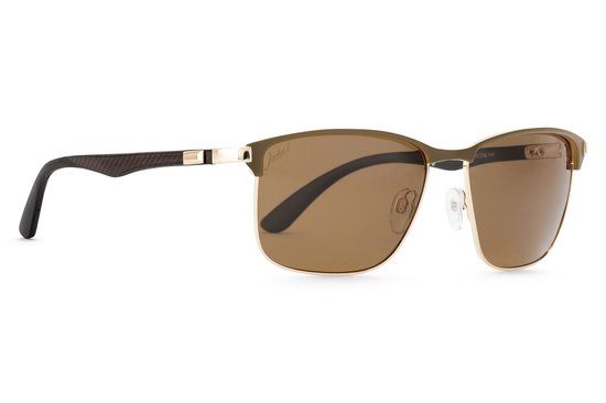 Jackie L zonnebril Toulon ZO-0250C Carbon gold-coffee – bruin polarised TAC – UV400 van Jackie L