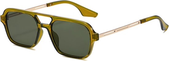 jaren '70 vierkante zonnebril voor heren en dames, trendy, retro, rechthoekig, kleine tinten, cool, schattige modieuze bril