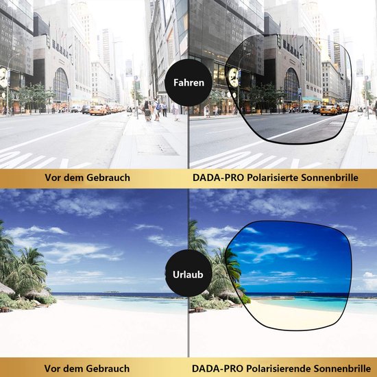 JeiibrZui Retro Zonnebril - Gepolariseerd UV400 - Stevige Harsconstructie Lichtgewicht Ontwerp - 1 Stuk - Unisex Zilver van Merkloos