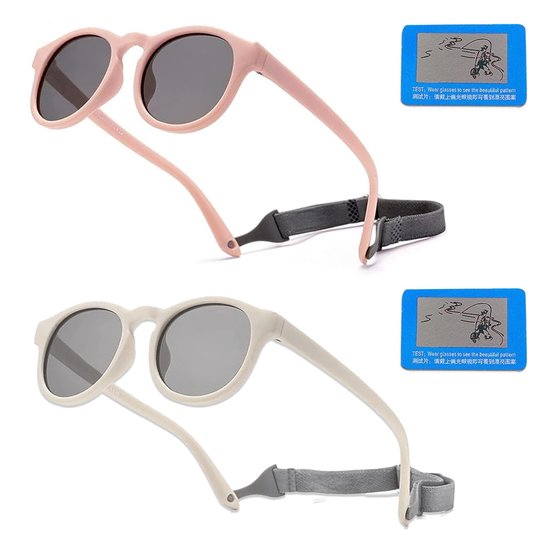 JHUBERS- Zonnebrillen voor Kinderen - Gepolariseerde Zonnebril - UV400-bescherming - Flexibel en Robuust - Verstelbare Brillenband - Lichtgewicht Frame