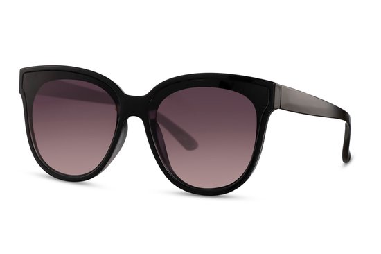 Joboly Cat Eye Panter Print Zonnebril - Zwart Frame - Zwarte Lenkleur - Dames