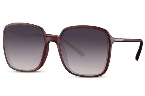 Joboly Fashion Zonnebril - Zilverkleurig Bruin Frame - Smoke Lenskleur - Dames en Heren van Joboly