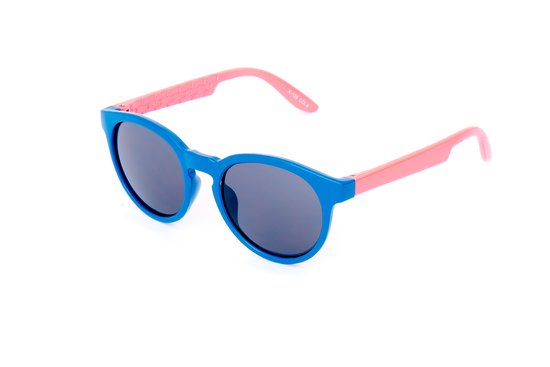 Joboly Kids Zonnebril Kinder Zonnebrillen - Blauw Roze Frame - Grijze Lenskleur - Jongens en Meisjes