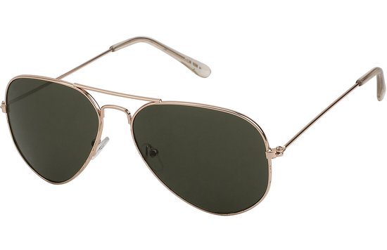 Joboly Pilotenbril Piloot Zonnebril - Goudkleurig Frame - Groene Lenskleur - Dames en Heren van Joboly