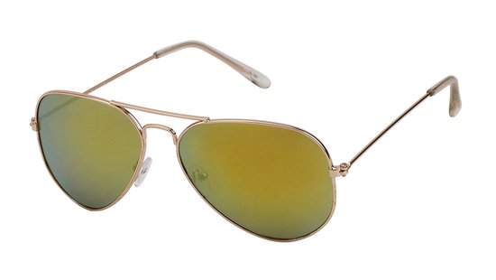 Joboly Pilotenbril Piloot Zonnebril - Goudkleurig Frame - Lichtgroene Lenskleur - Dames en Heren van Joboly