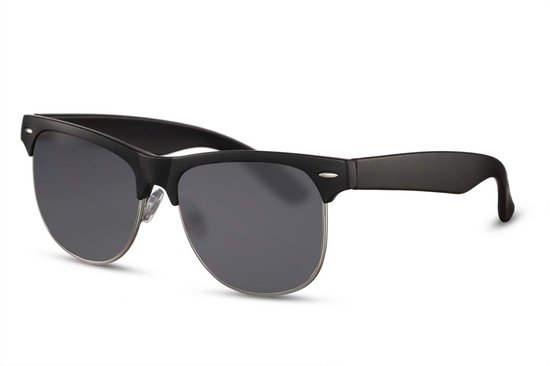 Joboly Ronde Zonnebril - Zwart Frame - Zwarte Lenskleur - Heren van Joboly